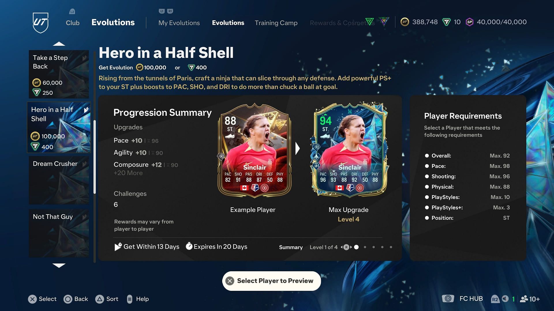 The requirements (Image via EA Sports)